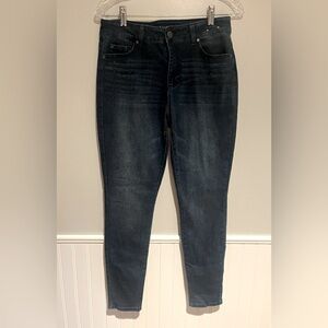 d.Jeans Dark Wash High Rise Embroidered Pockets Skinny Jeans Size 6 28/28